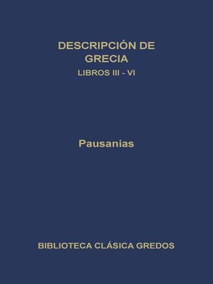 cover image of Descripción de Grecia. Libros III-IV